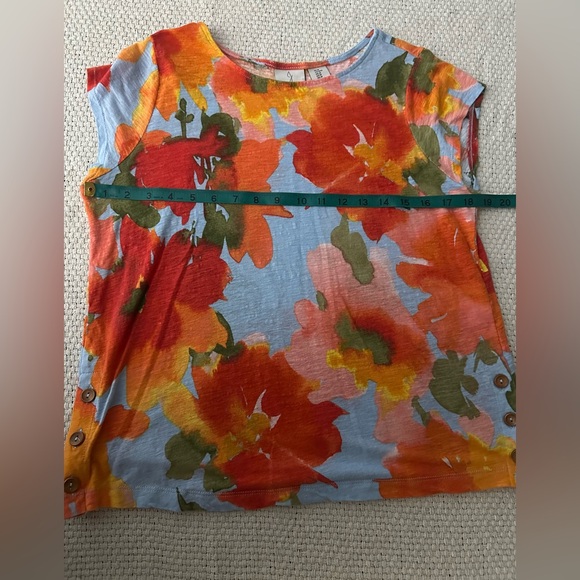 Joie Floral Tropical Linen Blend Two Piece Set - Size Medium - Picture 11 of 12